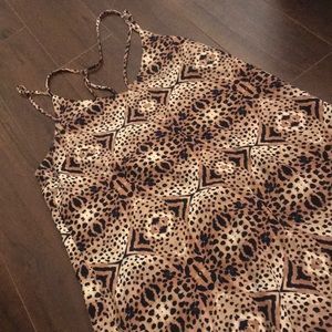 Leopard print shift dress